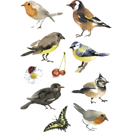 HERMA Sticker DECOR "Aquarell Vgel"