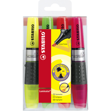 STABILO Textmarker LUMINATOR, 4er PET-Etui