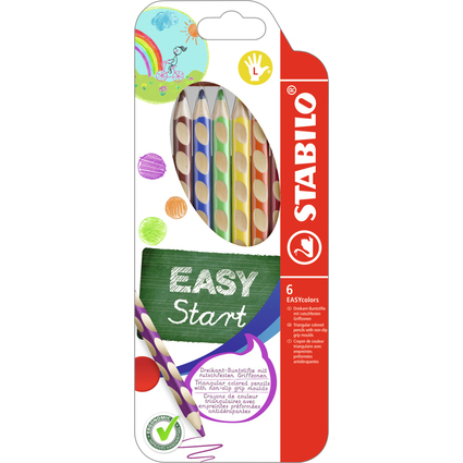 STABILO Dreikant-Buntstifte EASYcolors L, 6er Kartonetui