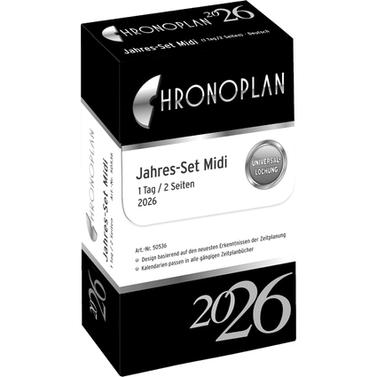 CHRONOPLAN Jahresset 2026, Midi, 96 x 172 mm