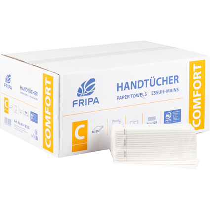 Fripa Handtuchpapier COMFORT, 250 x 330 mm, C-Falz, hochwei