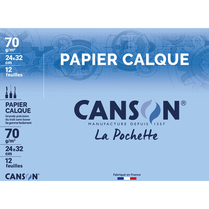 CANSON Transparentpapier, satiniert, 240 x 320 mm, 70 g/qm