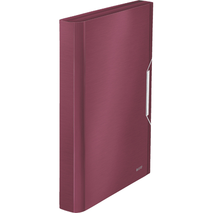 LEITZ Fchermappe Style, A4, PP, 6 Fcher, granat-rot