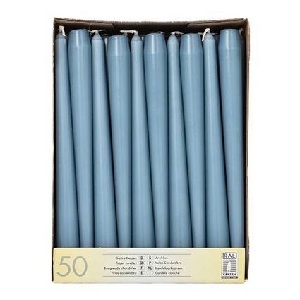 STARPAK Leuchterkerzen, 22 mm, arktikblau, 50er Pack