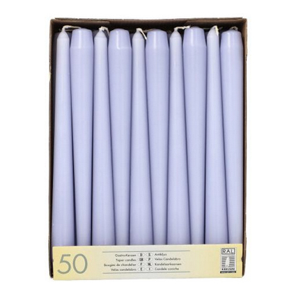 STARPAK Leuchterkerzen, 22 mm, flieder, 50er Pack
