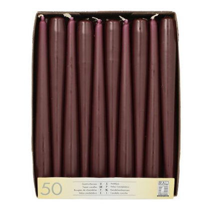 STARPAK Leuchterkerzen, 22 mm, beere, 50er Pack