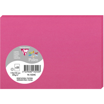 Pollen by Clairefontaine Karte C6, fuchsia