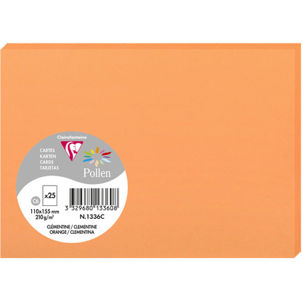 Pollen by Clairefontaine Karte C6, clementine
