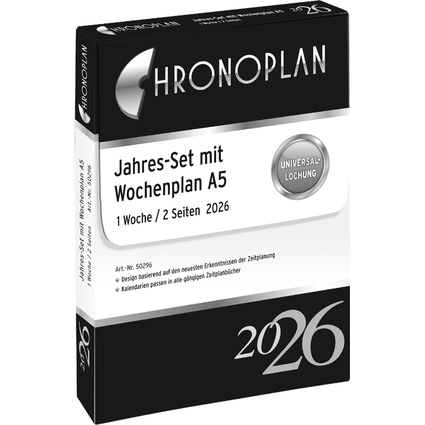 CHRONOPLAN Jahresset Wochenplan 2026, DIN A5