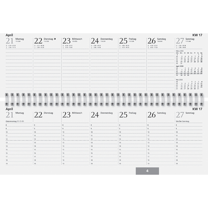 Glocken Tischkalender "Querterminbuch", 2026, blau