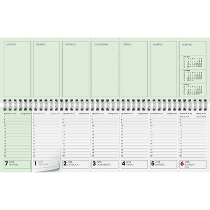Glocken Tischkalender "Querterminbuch", 2026, grn
