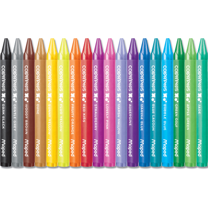 Maped Wachsmalstift COLOR'PEPS WAX, 18er Kartonetui