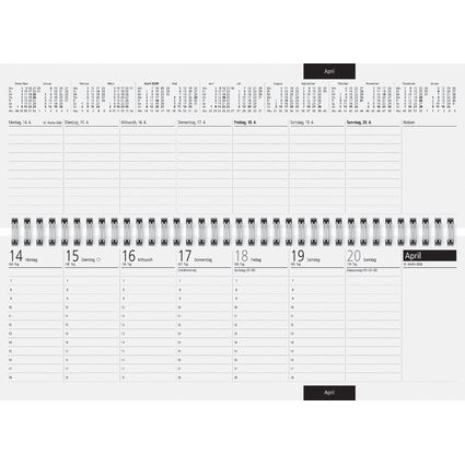 rido id Tischkalender "sequenz Trucard", 2026, wei