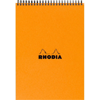 RHODIA Spiralnotizblock No. 18, DIN A4, kariert, orange