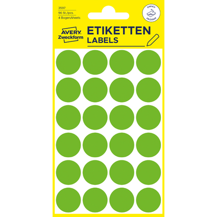 AVERY Zweckform Markierungspunkte, ablsbar, 18 mm, grn
