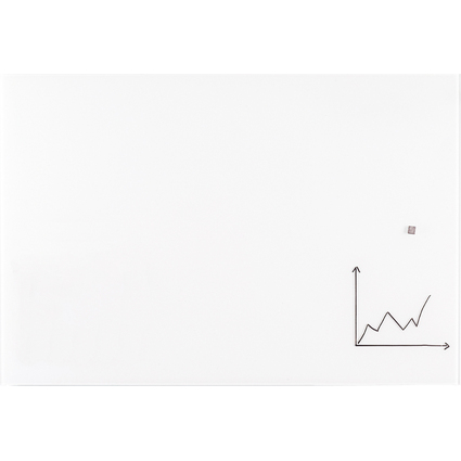 FRANKEN Design-Glastafel, 1.200 x 900 mm, reinwei