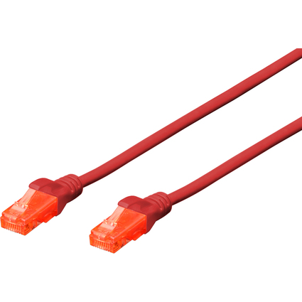 DIGITUS Patchkabel, Kat. 6, U/UTP, 0,25 m, rot