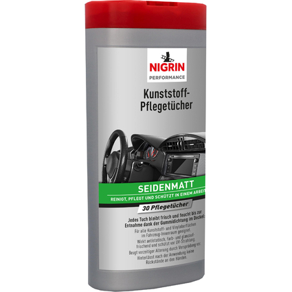 NIGRIN Kunststoff-Pflegetcher seidenmatt, Spenderbox