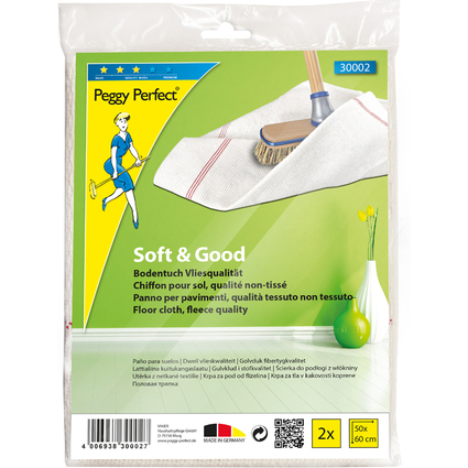 Peggy Perfect Bodentuch Vlies, 500 x 600 mm, 2er Pack