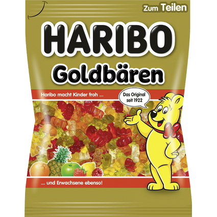 HARIBO Fruchtgummi Goldbren, 175 g Beutel