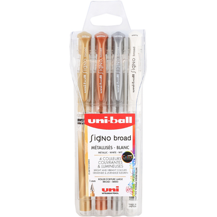 uni-ball Gel-Tintenroller SIGNO broad UM-153, 4er Etui