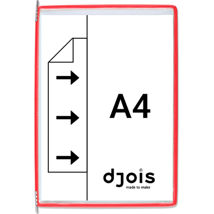 djois by tarifold Drehzapfentafel, DIN A4, rot