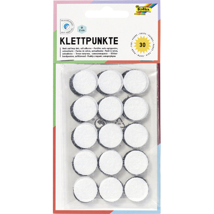 folia Klettpunkte, Durchmesser: 20 mm, schwarz und wei