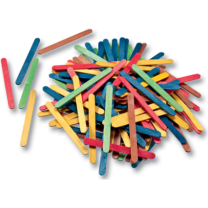 folia Holzstbchen, Lnge: 114 mm, farbig sortiert