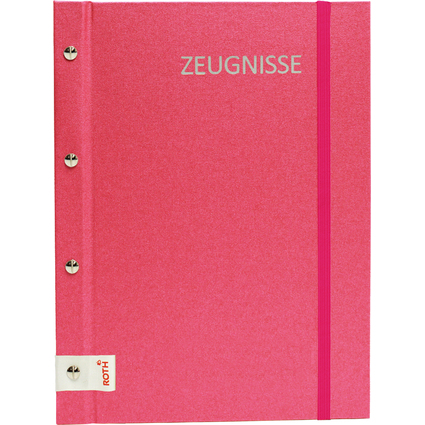 ROTH Zeugnismappe Metallium mit Buchschrauben, pink