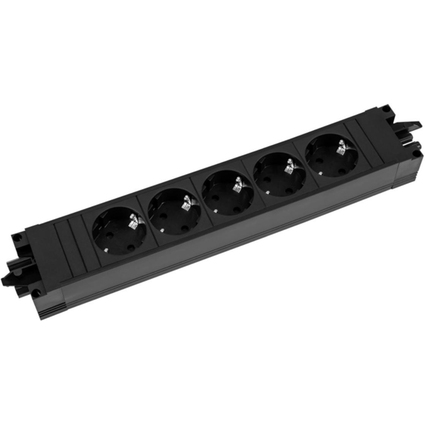 BACHMANN Steckdosenleiste STEP BASE, 5-fach, schwarz