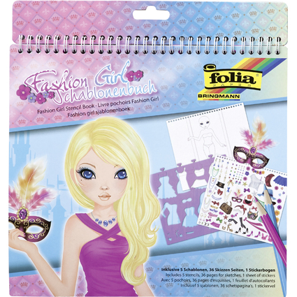 folia Schablonenbuch "Fashion Girl", gro