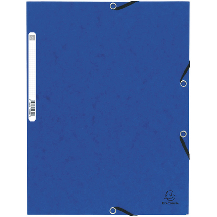 EXACOMPTA Eckspannermappe, DIN A4, aus Karton, blau