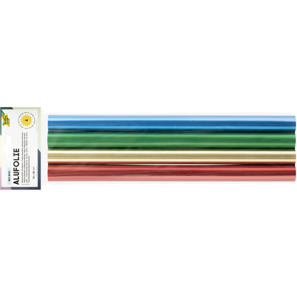 folia Alu-Bastelfolie, (B)300 x (L)500 mm, farbig sortiert