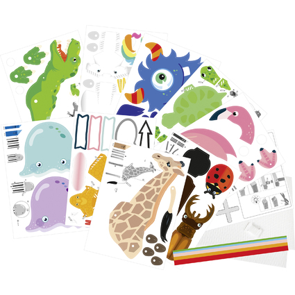 folia Bastel-Set Hexentreppen "Tiere"