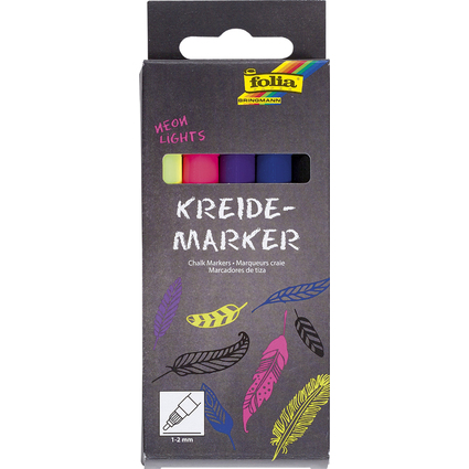 folia Kreidemarker "Neon Lights", 5er Set