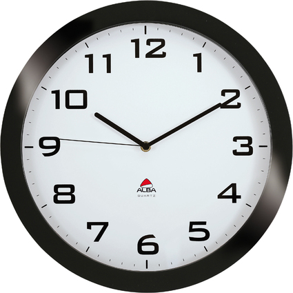 ALBA Wanduhr "HORISSIMO", Quarzwerk, silber