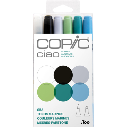 COPIC Marker ciao, 6er Set "Sea"