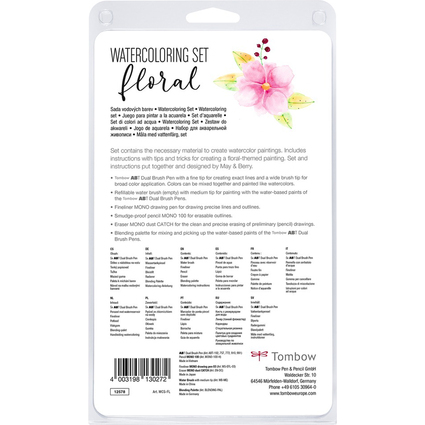 Tombow Watercoloring-Set "Floral", 11-teilig