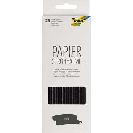 folia Papier-Trinkhalm "BLACK", Lnge: 200 mm