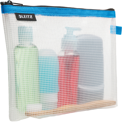 LEITZ Kosmetiktasche WOW Traveller, transparent/blau