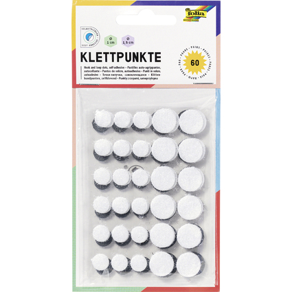 folia Klettpunkte "Mini", Gren sortiert, schwarz & wei