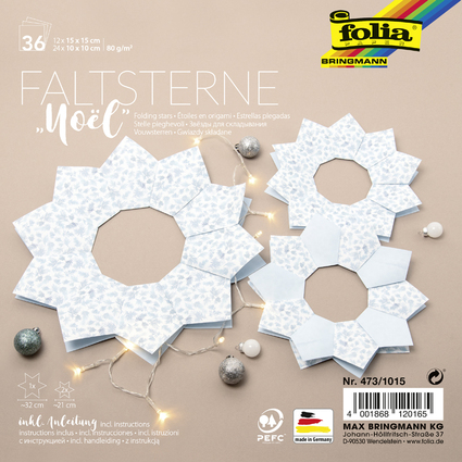 folia Faltsterne-Set "Noel" (Meiner-Technik)