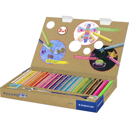 STAEDTLER Hexagonal-Buntstift Noris junior, 18er Kartonetui