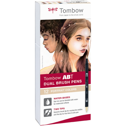 Tombow Doppelfasermaler "DUAL BRUSH PEN ABT",Portrait Colors