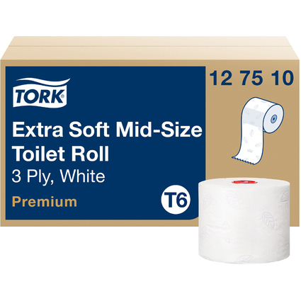 TORK Midirollen-Toilettenpapier, 3-lagig, wei, 70 m