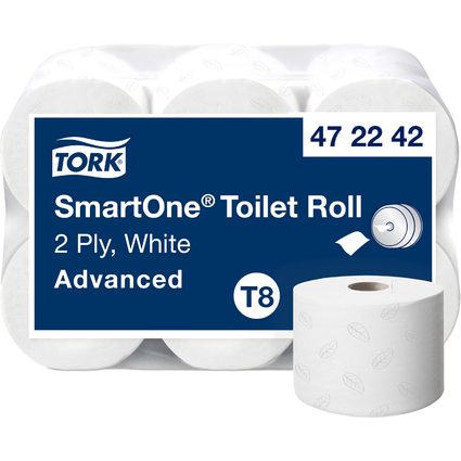 TORK Grorollen-Toilettenpapier SmartOne, 2-lagig, 207 m
