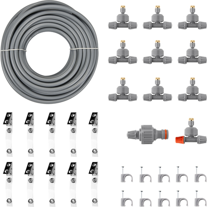 Bradas Garten-Sprhnebel-Set WHITE LINE, 15 m