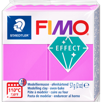 FIMO EFFECT Modelliermasse, ofenhrtend, neonlila, 57 g