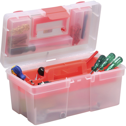 allit Aufbewahrungskoffer McPlus Clear 16, PP, rot
