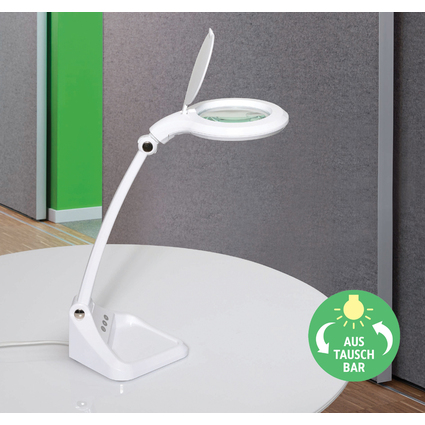 MAUL LED-Lupenleuchte MAULiris, dimmbar, wei